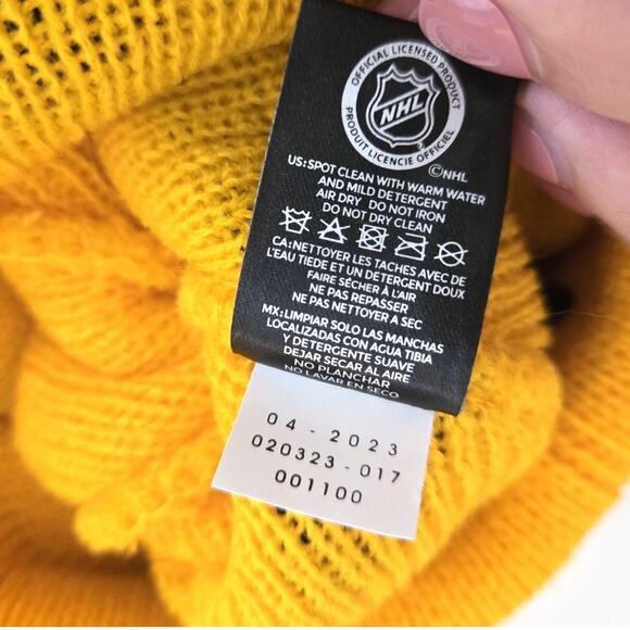 New 47 Brand Bruins Centennial Big Bad Bruins Gold Knit Winter Hat - Picture 5 of 7